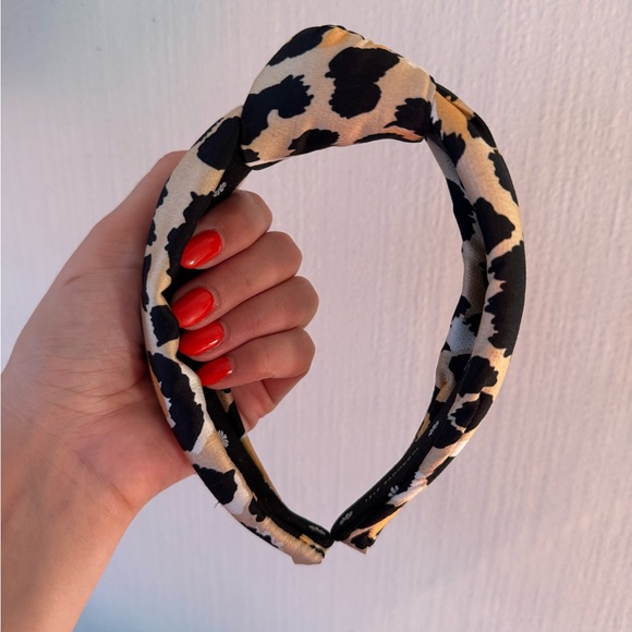 Lele Sadoughi Black and Tan Patterned Headband - Picture 1 of 4